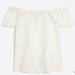 J.Crew White Off-the-shoulder top - XS